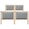 Bed Frame with Headboard Light Grey 120 x 200 cm Fabric