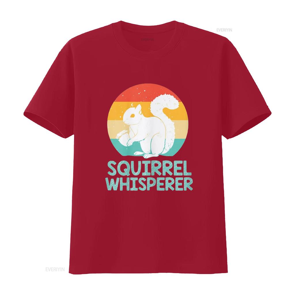 Funny Squirrel Whisperer Lover T Shirt Vintage Washed Breathable Streetwear Homme Stylish Slightly Versatile
