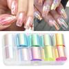 New Manicure Nail Decoration Tool Glass Paper Nail Stickers Holographic Design Aurora Film