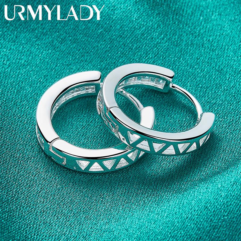 Boucles d'oreilles rondes en argent Sterling 925 et Zircon pour femmes, bijoux à breloques