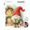 Christmas Gnome Pearl Painting Canvas Holiday Gift 3D Bead Art Decor Creative Leisure Handmade Crafting Gift for Women Home Decoration Accessory