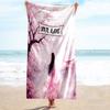1PC Custom Name Cherry Blossom Dreamscape Beach Towel Highly Absorbent And Sand-Resistant Towel for Swimming, Pool, Yoga, And Travel Lightweight