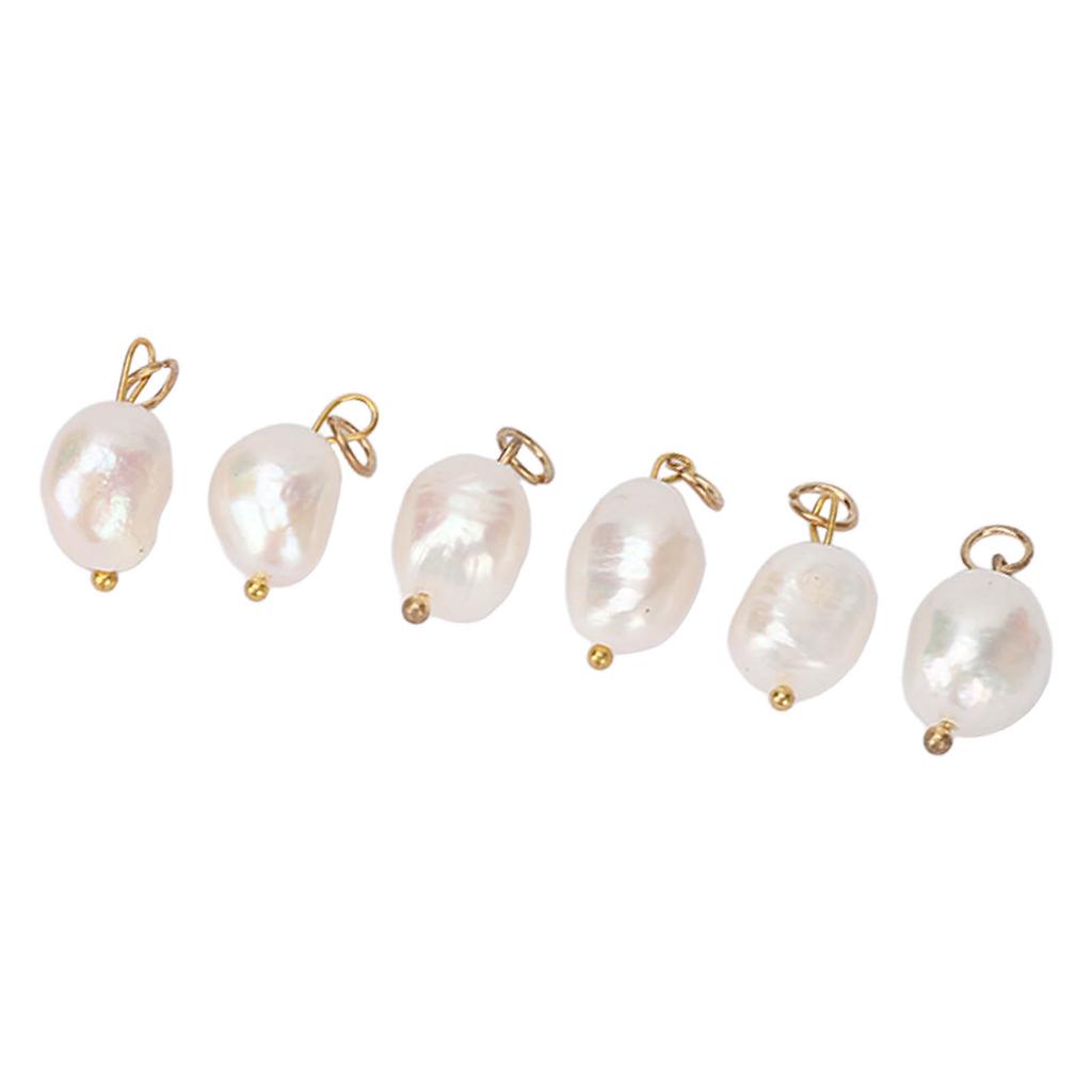 6pcs Baroque Pearl Pendant Freshwater Cultured Pearls for Earrings Necklace Dangle Keychain Making DIY Large Size