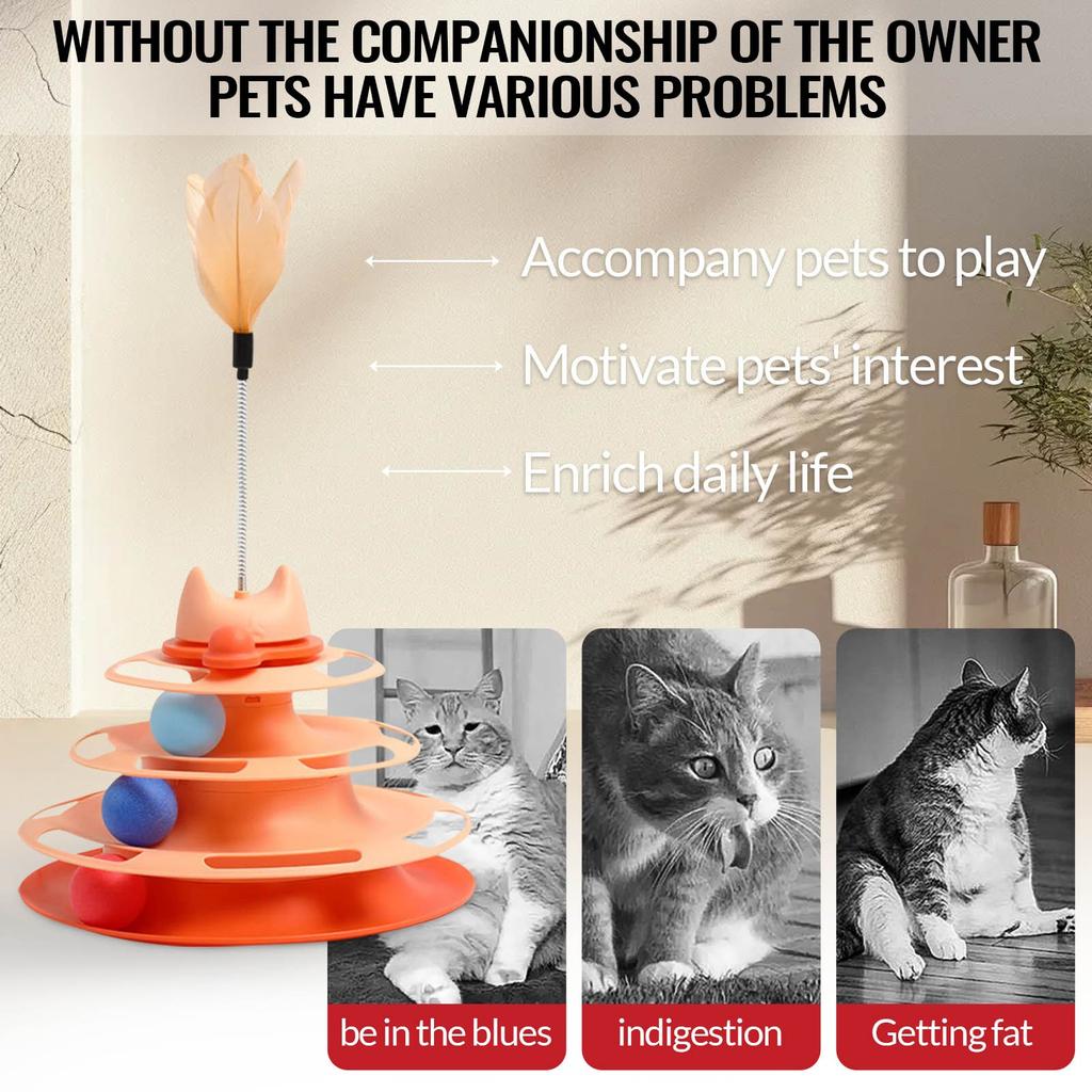 Cat Toys Four-layer Cat Carousel Self-excitement Boredom Teasing Cat Toys Interactive Cat Toys Pet Supplies