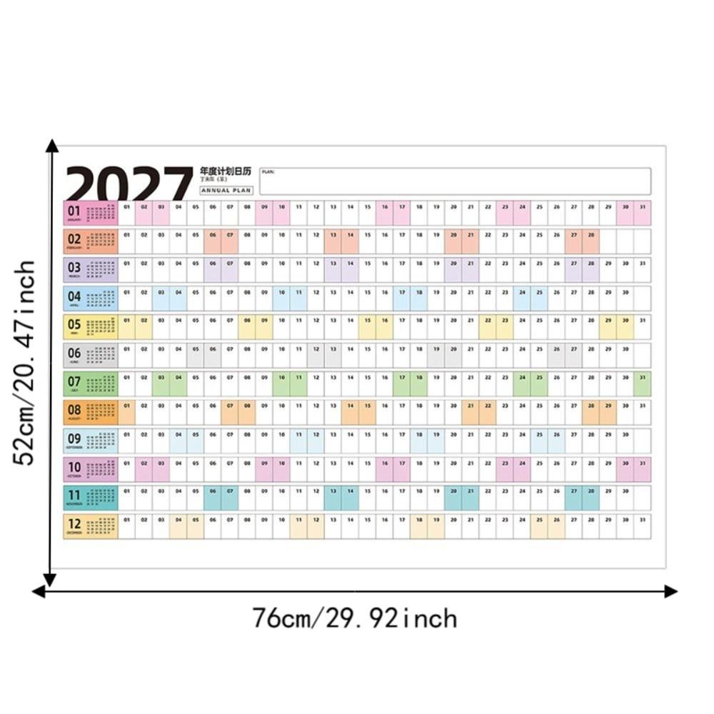 Schedule Sticker 2027 Calendar Planner Sheet Wall Mounted To Do List Planner  Office Supplies