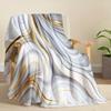 Abstract Marble Blanket Warm And Comfortable Flannel Blanket Suitable For Sofa Bed Office Travel