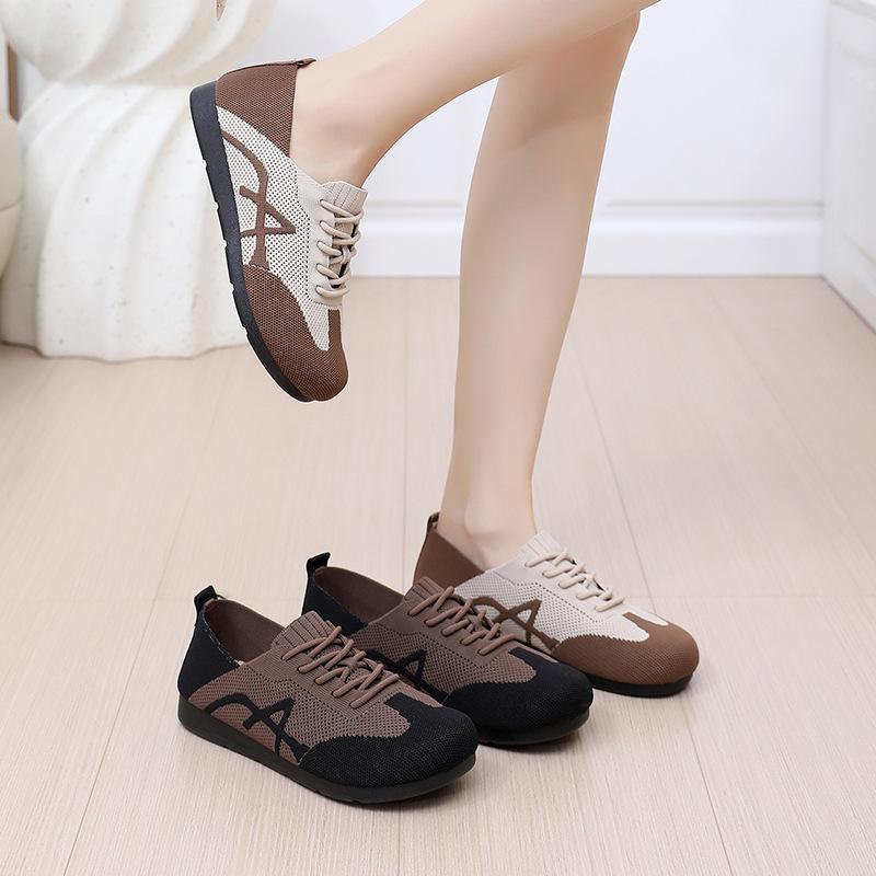 Shoes for Women Spring Autumn New Casual Mesh Weaving Breathable Comfortable Non-slip Flats Walking Sneakers
