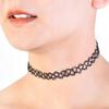 Klasický Černý Gotický Náhrdelník Choker Gotický Ch12