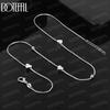925 Sterling Silver Heart-shaped Snake Chain Necklace Fashionable Wedding Jewelry