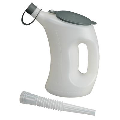 Measuring Vessel with lid-FLA-PE, Transparent, 1 Liter