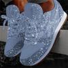 Sneakers Barn Muffin Paljetter Skor Färgmatchande Andningsbara Strass Plattformsneakers Dam Stor Storlek