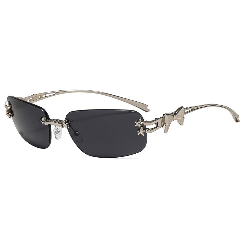 Ins Korean Fashion Y2k Rimless Sunglasses Women Luxury Brand Square Sun Glasses Personality Punk Eyeglasses Female Eyewear