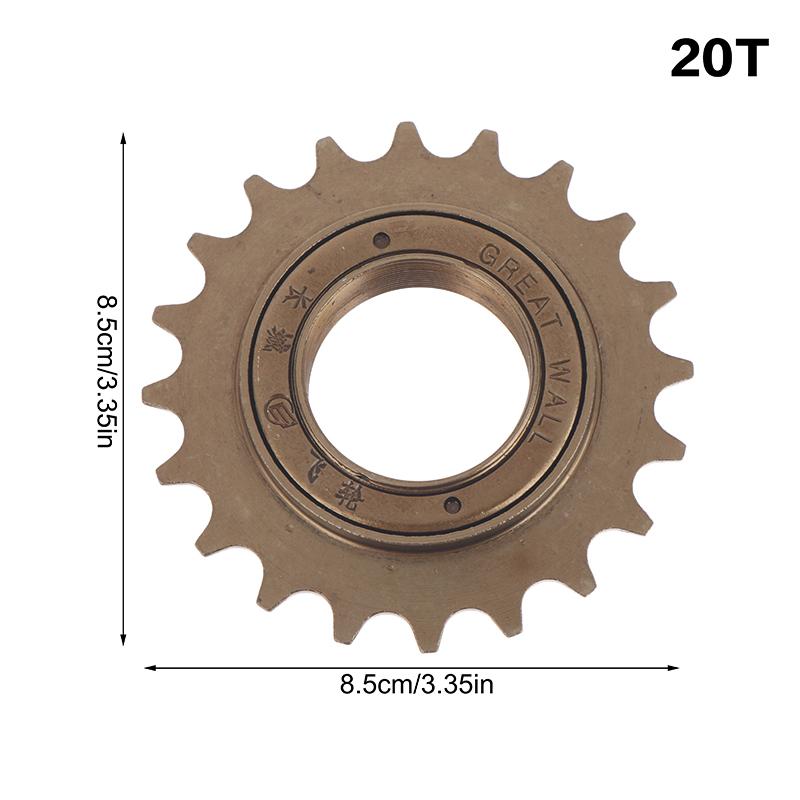 Pignon à roue libre en acier à pignon unique 16T/18T/20T Accessoires pour vélo Engrenage à pignon unique Pièces de rechange pour vélo