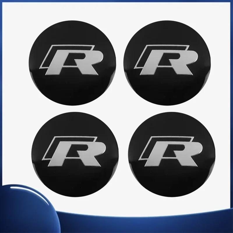 2026 New 4pcs 56mm Car Wheel Center Sticker for Volkswagen VW GTI ABT Golf 5 6 Polo Passat Tiguan CC Bettle Touran Scirocco Sharan SR32 EQ1