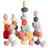 Roches Pierres en Bois Non Toxiques à Trier et Empiler Jouets Sensoriels pour Tout-Petits Jouets d'Apprentissage Montessori Jeu de Blocs de Construction Pour Enfants Cadeaux d'Anniversaire