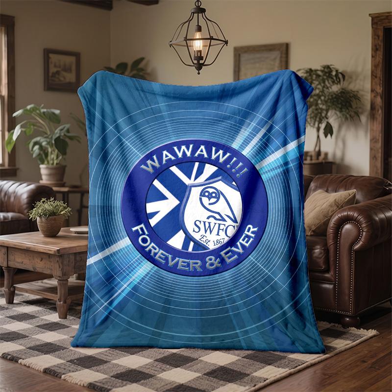 Couverture polaire sur le thème de Sheffield Wednesday Couverture pelucheuse douce et confortable pour chambre à coucher, canapé, voyage
