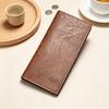 Men Slim Long Wallet Bifold Card Holder Wallet with ID Window Minimalist Card Wallet Gift for Father Husband