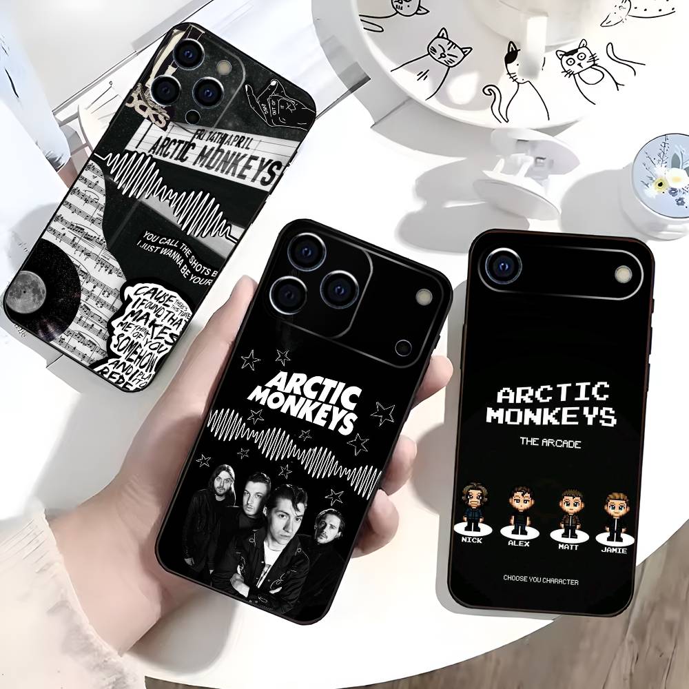 A-Arctic M-Monkeys Band Phone Case For iPhone 17,16,15,14,13,12,11 Plus,Pro Max,XS,Soft Black Cover