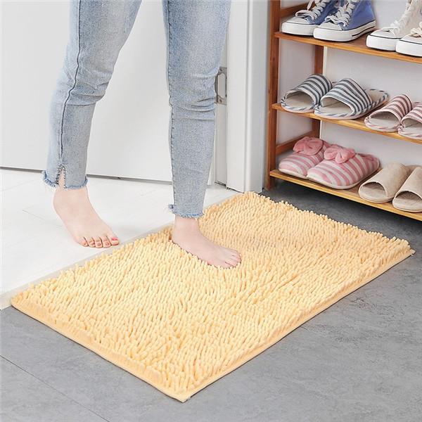 Home Badmat Chenille Badkamer Wateropname Pluche Vloermatten Entree Deurmat Antislip Toilettapijt