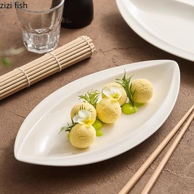 Oregelbunden Keramisk Tallrik Kreativ Sushi-tallrik Dessert-Snackstallrik Molekylär Gastronomi Uppläggningstallrikar Hotell Utvald Bordsutrustning