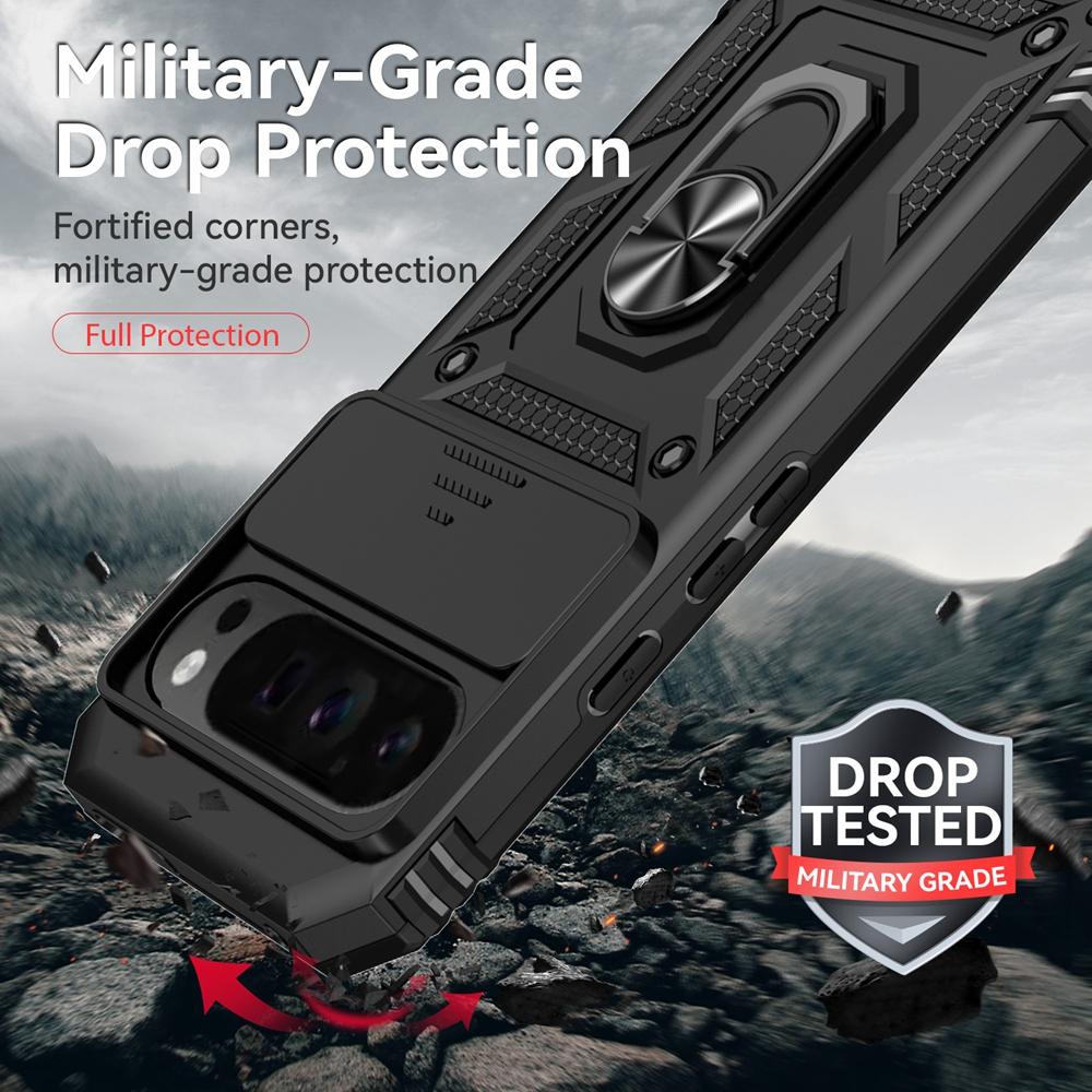 Shockproof Armor Magnetic Car Holder Ring Case For Google Pixel 10 Pro XL 5G Slide Lens Protect Cover For Pixel10 10Pro