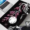 Japanisches Anime Schwarzes Mauspadd Computer Langlebige Schreibtischmatte XXL Rutschfester Gummi Große Größe Spielmatte für Büro Gaming Zubehör