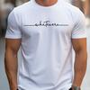 Herren Sommer Lässig Locker Baumwolle Buchstabendruck Rundhals Kurzarm T-Shirt Top für Mann Frauen Heißes Produkt
