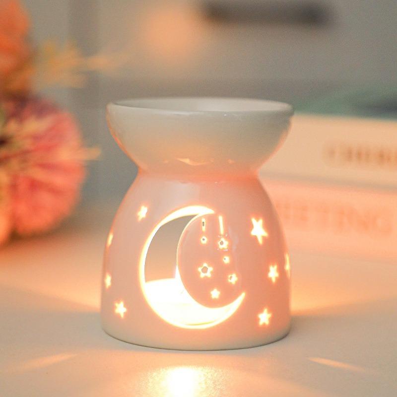 1PC Ceramic Aromatherapy Stove Hollow Aromatherapy Essential Oil Creative Home Crafts