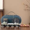Travel Tea Set Outdoor Camping Portable Tea Set Black Pottery Kuaike Cup One Pot Four Cups Storage Bag Business Gifts