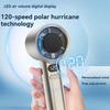 2024 New Portable 120 Speed Handheld Ice Coating Fan Digital Display Turbine Storm Semiconductor 1800mah Mini Fan