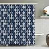Modern Geometric Shower Curtain Waterproof Bathroom Decor Farmhouse Backdrop Nature Pattern Fabric Liner Vintage Style