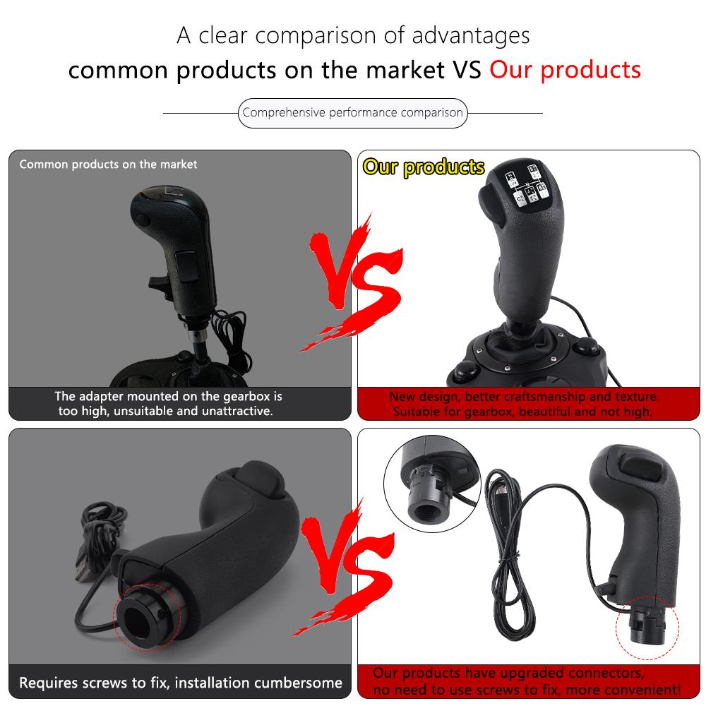 USB Shift Knob for Logitech G923 G29 G27 G25 TH8A for ETS2&ATS Scania Truck High Low Gear Simulator Shifter