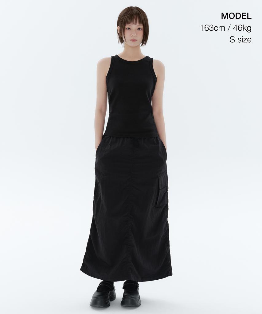 Musinsa Standard Woman Women'S Nylon Parachute Skirt [Black]