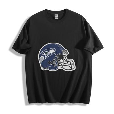 T-shirt Elmetto Seattle Seahawks - Design Fierce Hawk Maglietta Unisex