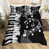 Music Bedding Set Twin Queen Musical Notes Duvet Cover for Kids Teens Girls Boys Bedroom Decor Piano Keyboard Comforter Cover