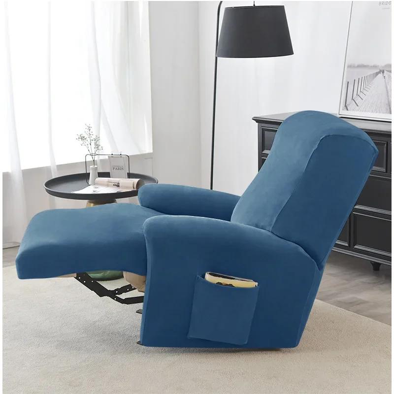 1 2 3 Seater Velvet Recliner Chair Coverastic Split All-Inclusive Sofa Covers For Living Room Lounge Armchair Slipcovers Home