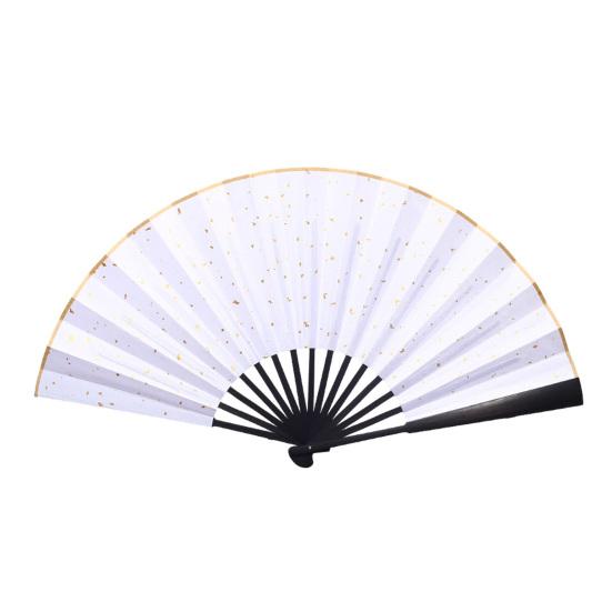 Silk Bamboo Folding Fan DIY Calligraphy Painting Men Women Hand Held Fan Summer Portable Cooling Fan Party