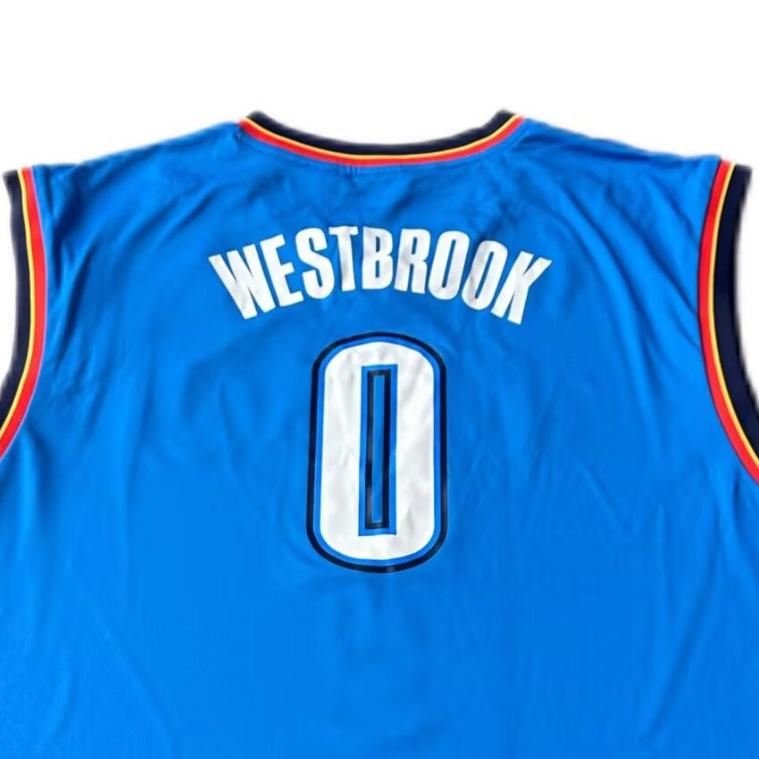 adidas NBA Russell Westbrook Thunder 0 V-Neck Sleeveless Basketball Jersey Unisex Jersey 7818A-3CB-ANR1071