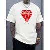 Men's Printed T-Shirt-Comfortable and Stylish Street-wear Round Neck T-shirt, Ideal for Everyday and Outdoor Wear