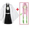Erwachsene Kinder Dämon Slayer Kimetsu Keine Yaiba Anime Kimono Kanroji Mitsuri Cosplay Volle Set Perücke Halloween Kostüm Für Frauen Mädchen