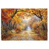 2D Herbstwald Kulisse Herbst-Ahornblätter Fotografie Hintergrund Banner
