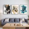 Set of 3 Prints Greek Gods Zeus Hades Poseidon Odin Thor Mythology Poster Abstract Neutral Watercolor Graffiti Canvas Painting Wall Art Home Decor