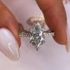 GRA 2ct Echte Moissanite Diamant Marquise Ring voor Vrouwen 925 Zilver Verjaardagsfeest Hoge Kwaliteit Fijne Luxe Sieraden