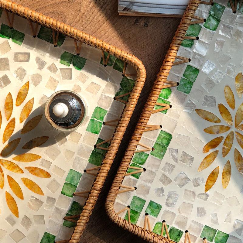 European Style Rice Husk Decorative Storage Tray