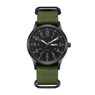 Men's Military Watch, Nylon Strap, Waterproof, Luminous, Analog Display, Calendar, Simple, Stylish, Antique, Sport Watch, 12/24 Time, Quartz Movement,