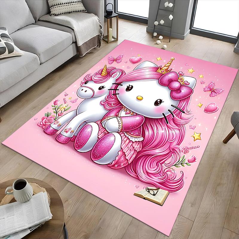 1 Stück Hello Kitty Einhorn Teppich Büroteppich Außenmatte Heimdekoration Bereichsteppich Festival Geschenk