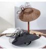 2025 New French Wide Brim Cloche Hat - Vintage Bow Ladies Tea Party Elegant Spring Summer