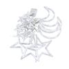 Star Moon Curtain String Lights Romantic Ambience Battery Powered 126 LED Ramadan Curtain Lights