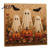 Dekoracja Biurka Domowego Halloween Sztuczna Perła Sztuka Zestaw DIY, Strasznie Urocze Malowanie Koralikami 3D Rzemiosło Płótno Naciągnięte dla Dorosłych Początkujących,