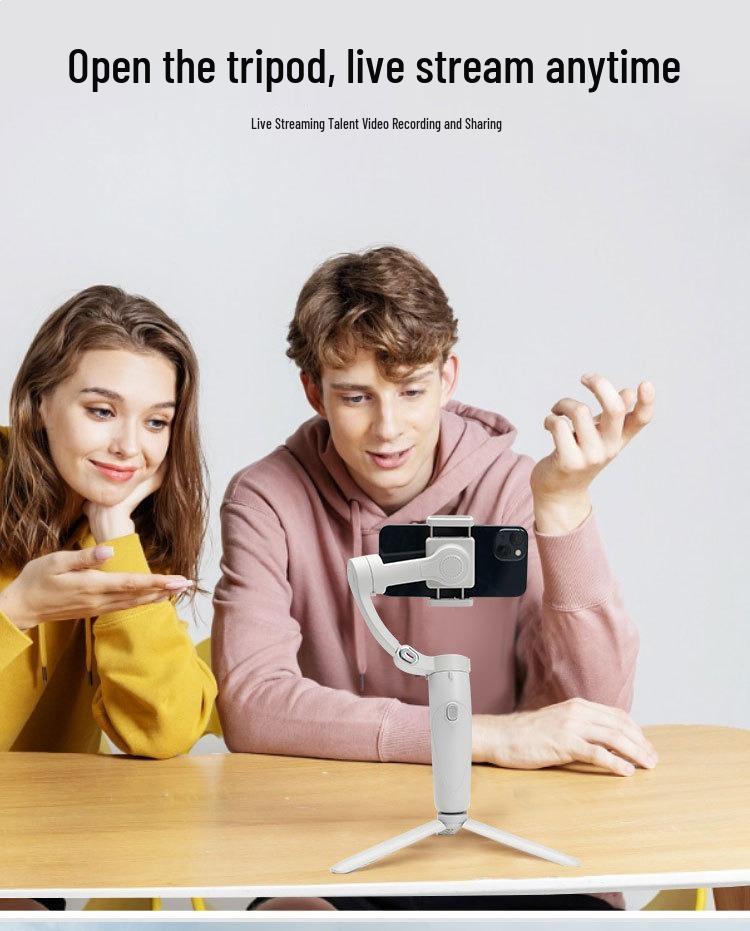 M1 Three-Axis Smart Gimbal Stabilizer: Anti-Shake Face Tracking for Live Streaming & Mobile Phone Shooting